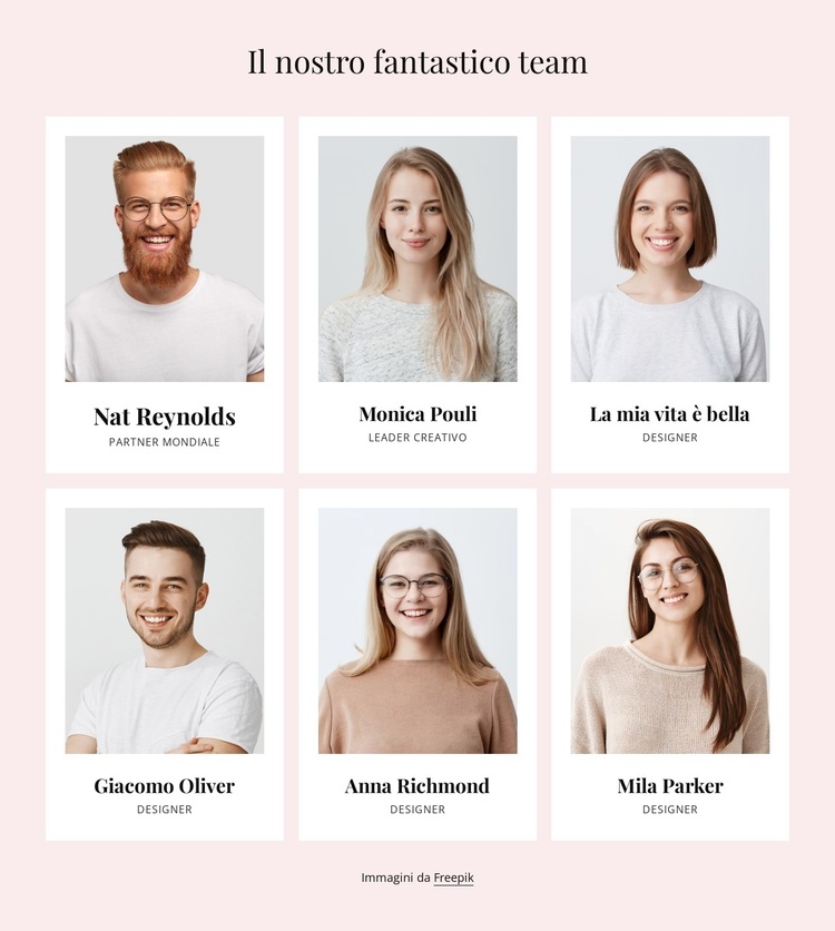 Le persone fantastiche creano team straordinari Tema WordPress