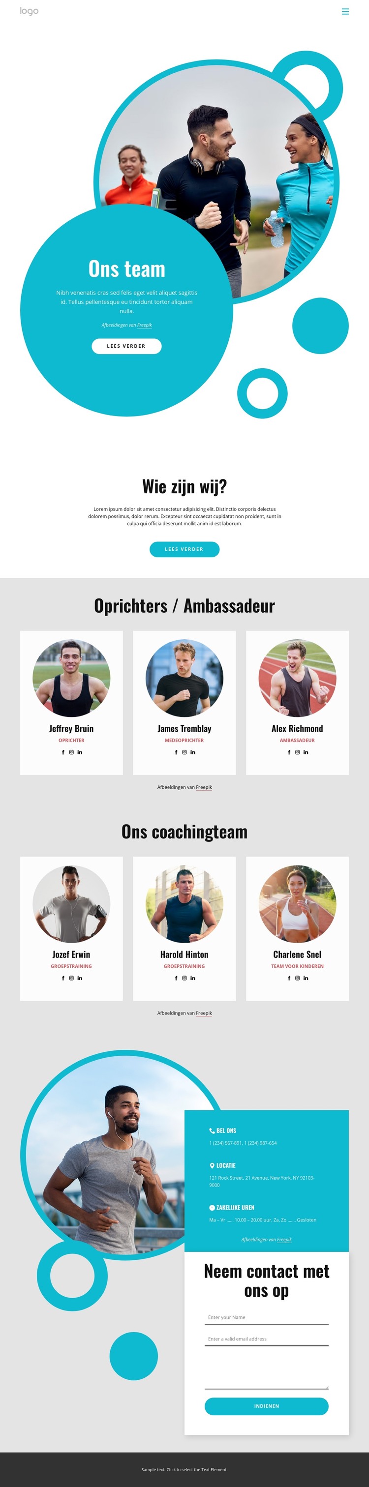 Experienced running coaches HTML-sjabloon