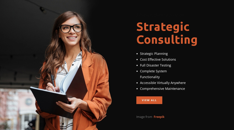 Strategic consulting company One Page Template