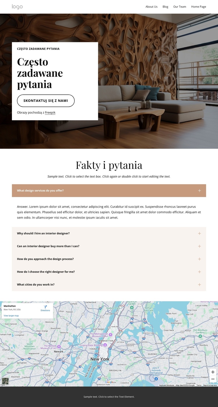 FAQ dotyczące studia projektowego Motyw WordPress