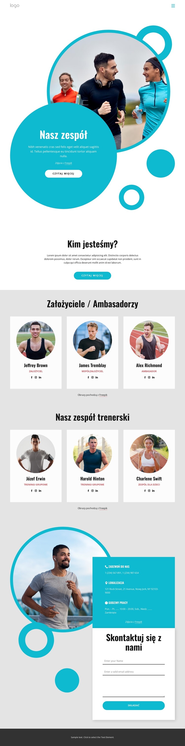 Experienced running coaches Szablon witryny sieci Web