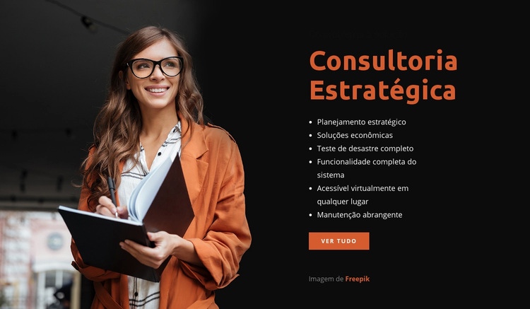 Empresa de consultoria estratégica Construtor de sites HTML