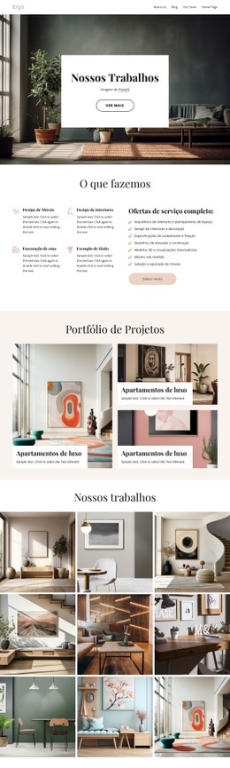 Galeria De Design De Interiores #One-Page-Template-Pt-Seo-One-Item-Suffix