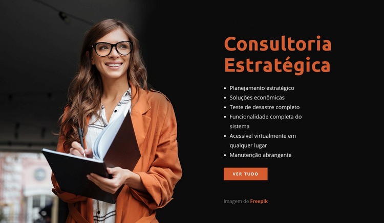 Empresa de consultoria estratégica Modelo de uma página