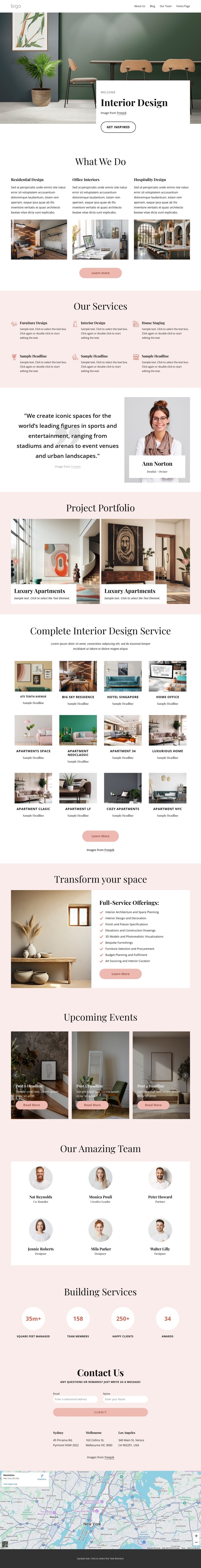 Residential & commercial interior design Static Site Generator