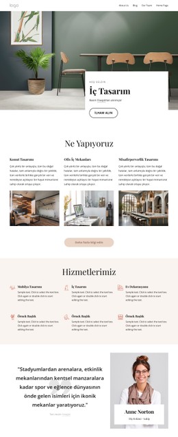 Konut Ve Ticari Iç Mekan Tasarımı Ücretsiz CSS Şablonu