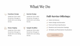 Full-Service Interior Design - Multi-Purpose Landing Page