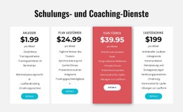 Schulungs- Und Coachingleistungen Zielseitenvorlage