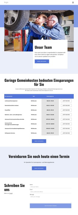 Car Repair Team - HTML-Seitenvorlage