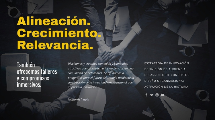 Ofrecemos talleres inmersivos Diseño de páginas web