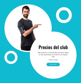 Precios De Clubes Deportivos Plantilla HTML5 Y CSS3