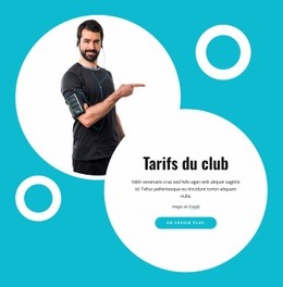 Tarifs Des Clubs Sportifs - Maquette De Site Web Facile À Utiliser