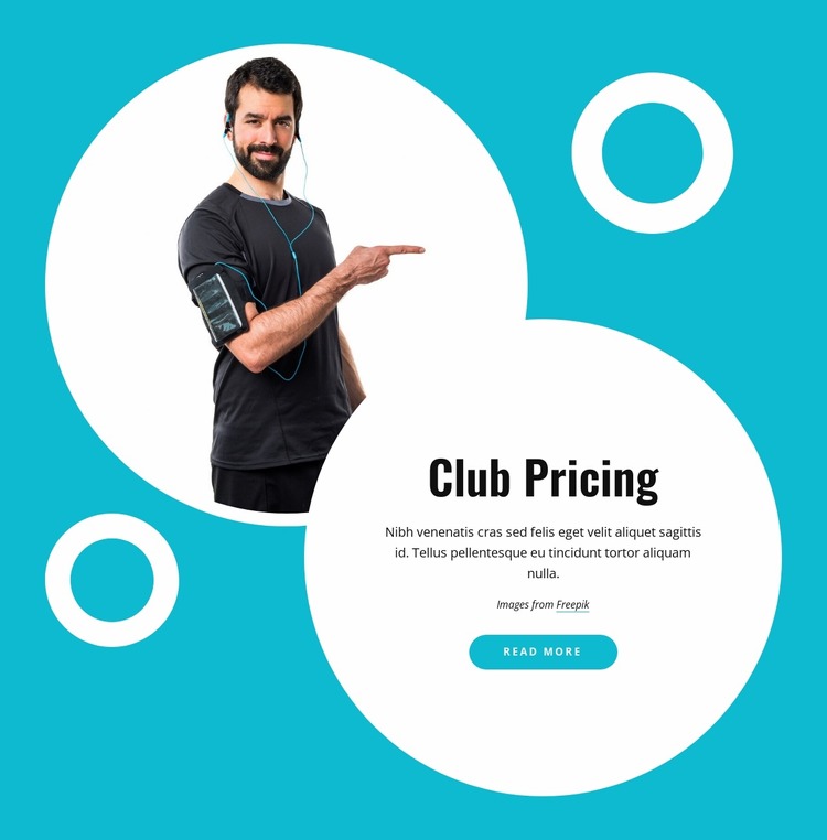 Sport club pricing Html Website Builder