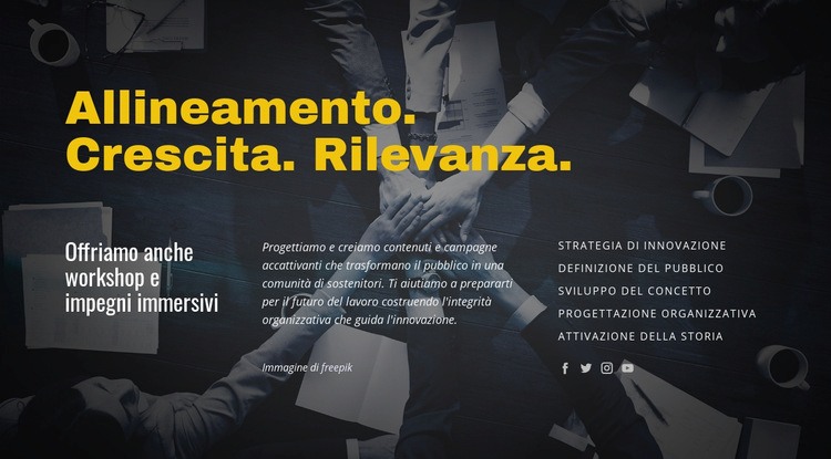 Offriamo laboratori immersivi Modelli di Website Builder