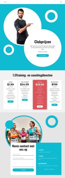 Running Club Pricing - Beste Gratis Één Pagina