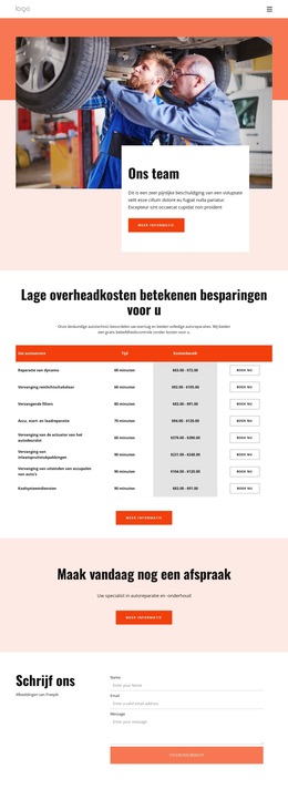 CSS-Sjabloon Voor Car Repair Team