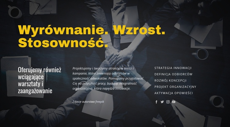 Oferujemy wciągające warsztaty Szablony do tworzenia witryn internetowych