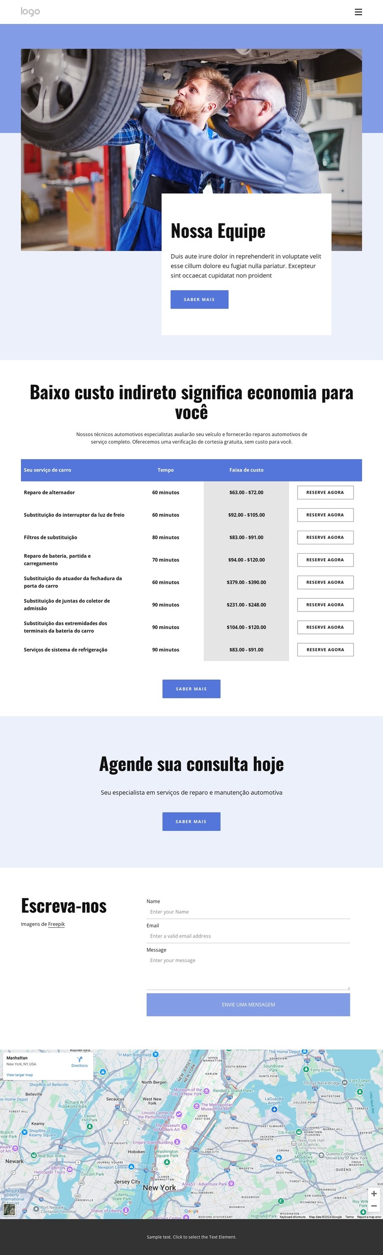 Car repair team Template CSS