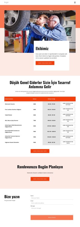 Car Repair Team - HTML Sayfası Şablonu