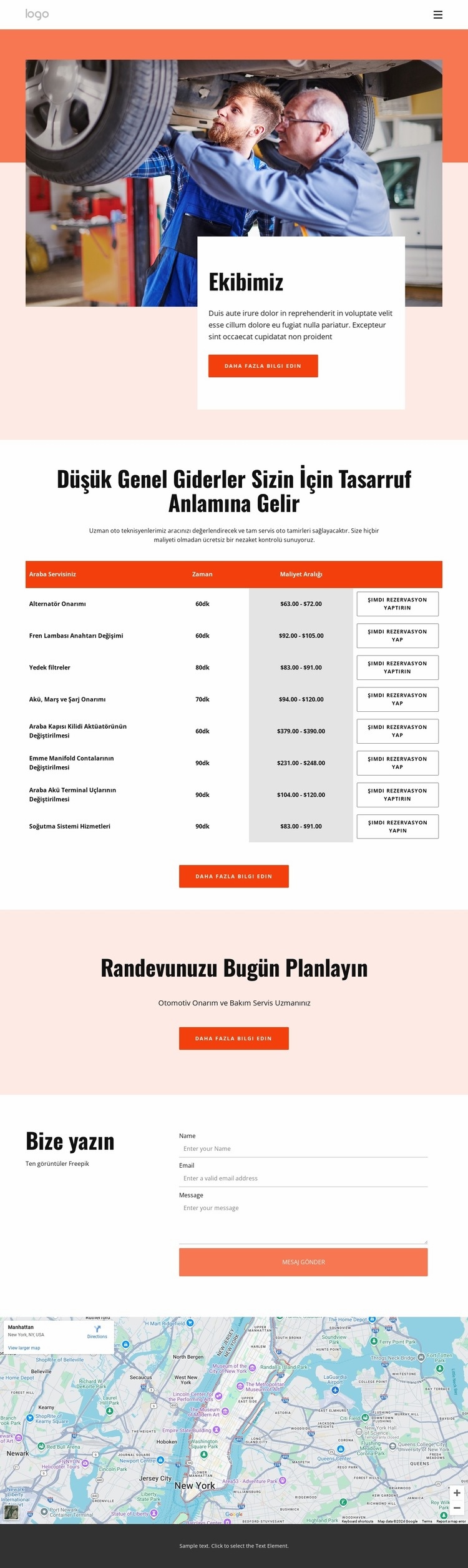 Car repair team HTML5 Şablonu