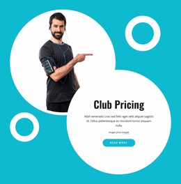 Sport Club Pricing - Easy-To-Use Website Mockup