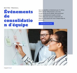 Maquette De Site Web Gratuite Pour Événements De Consolidation D'Équipe