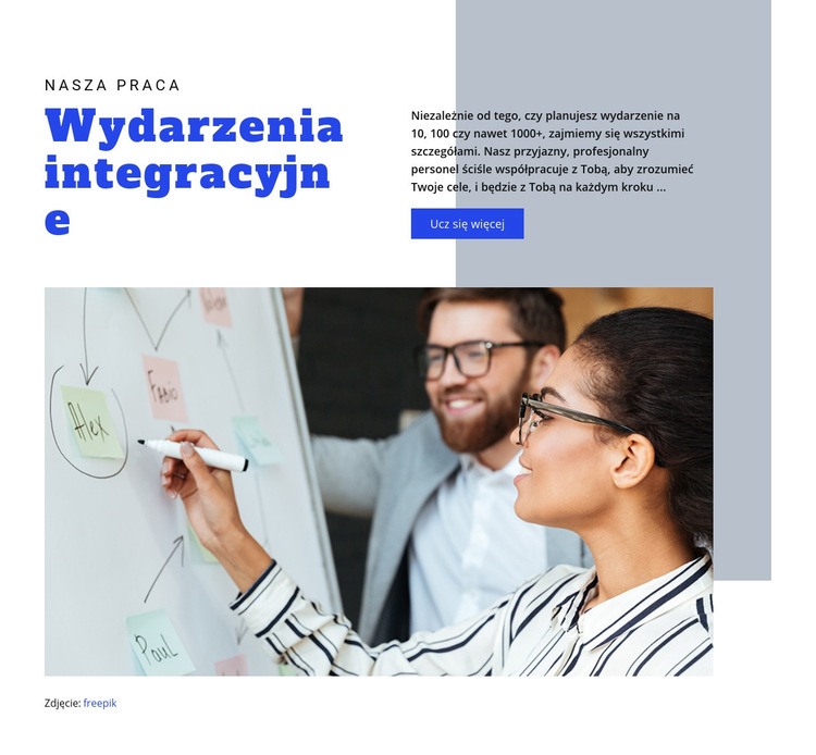 Imprezy integracyjne Szablon witryny sieci Web