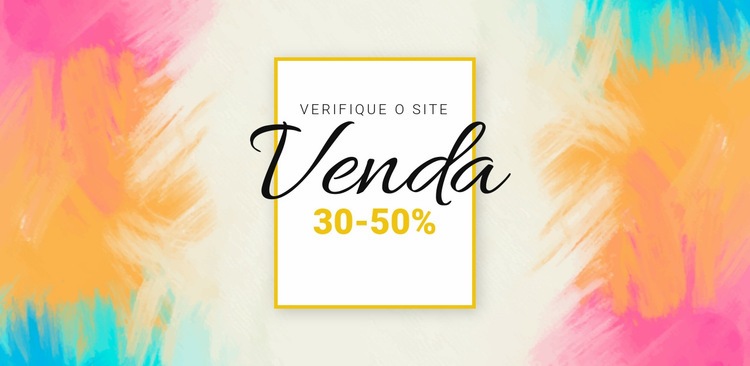 Verifique a grande venda Maquete do site