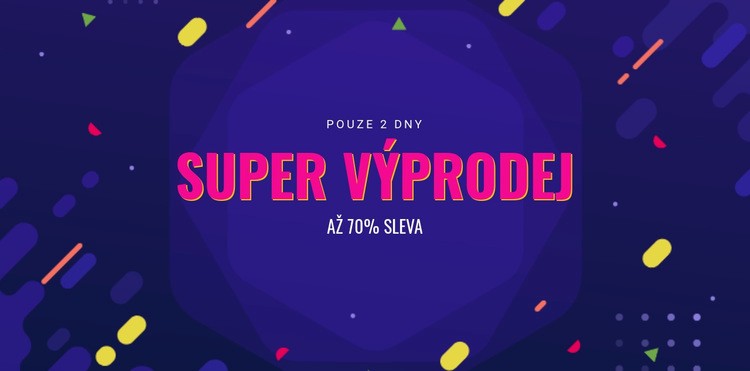 Pouze 3denní výprodej Šablona webové stránky