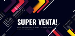 Super Venta De Año Nuevo: Plantilla De Página HTML