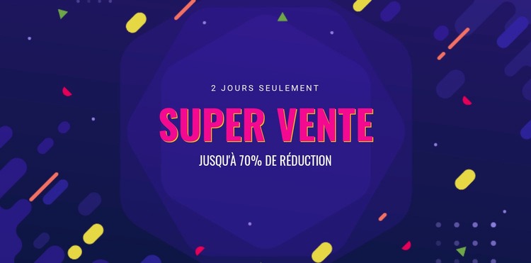 Vente de 3 jours seulement Modèle HTML5