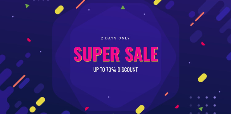 3 Days only sale Homepage Design