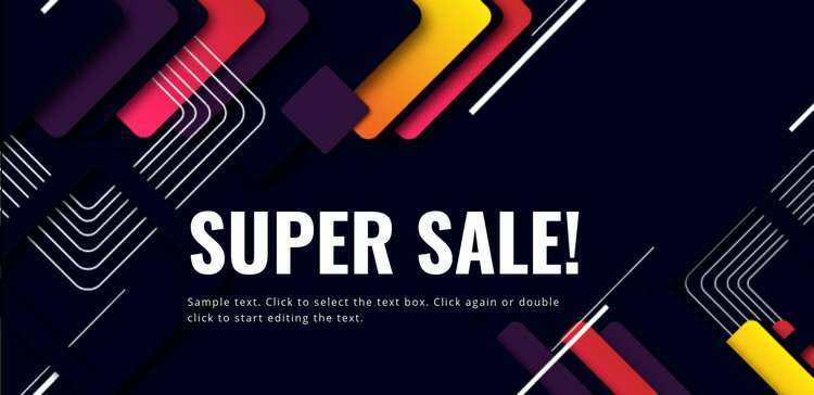 Super new year sale Homepage Design