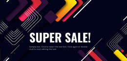HTML5 Template Super New Year Sale For Any Device