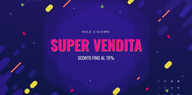 Vendita solo 3 giorni Modello di sito Web