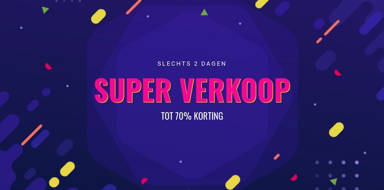 3 dagen alleen verkoop Website mockup