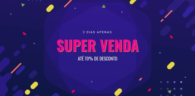 Venda apenas por 3 dias Maquete do site