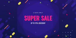 3 Days Only Sale - Web Mockup