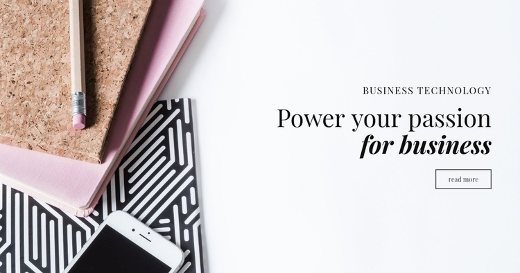 Power your passion for business Elementor Template Alternative