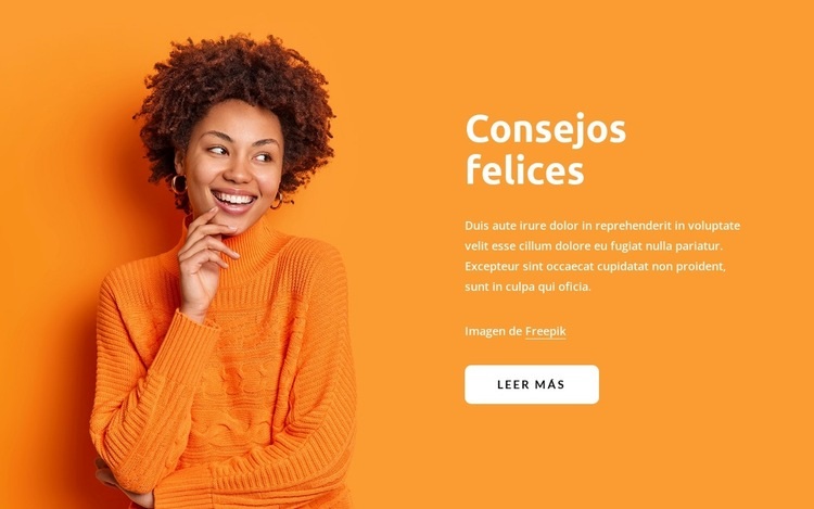 Consejos felices Plantillas de creación de sitios web