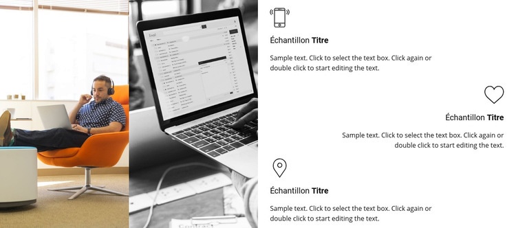 Lieu de travail numérique moderne Modèles de constructeur de sites Web