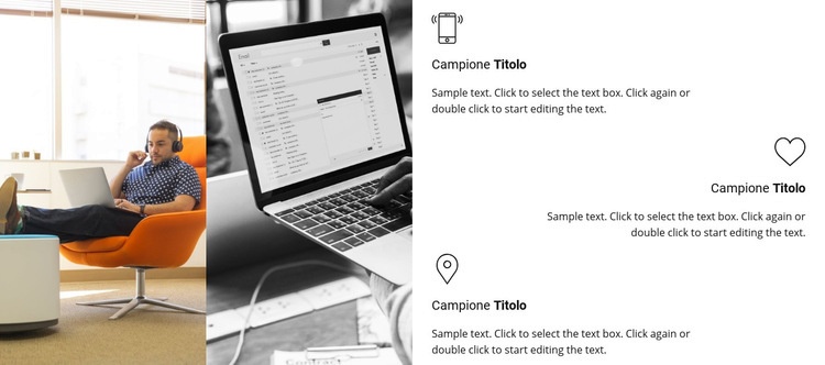 Luogo di lavoro digitale moderno Mockup del sito web