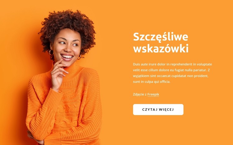 Szczęśliwe wskazówki Szablon CSS