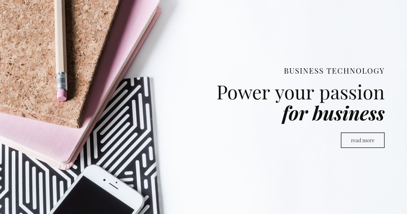 Power your passion for business Squarespace Template Alternative