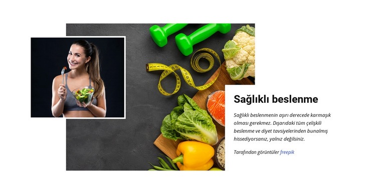 Paleo diyeti Web sitesi tasarımı