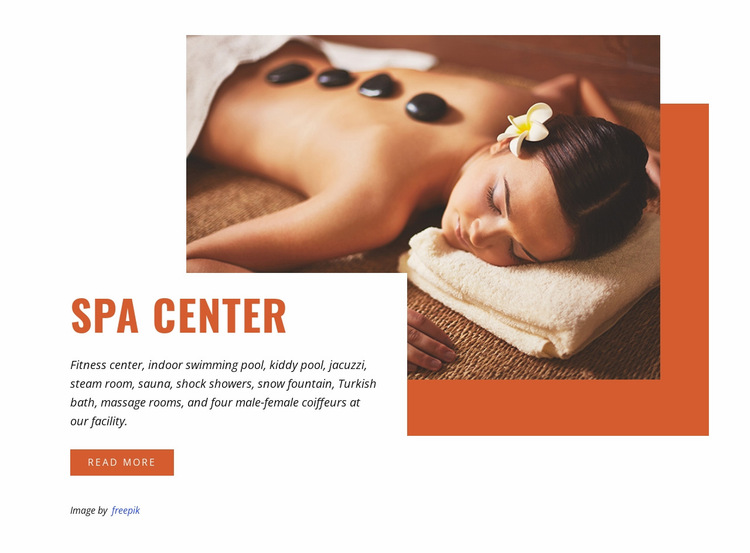 Hot stone-massage Website Builder-sjablonen