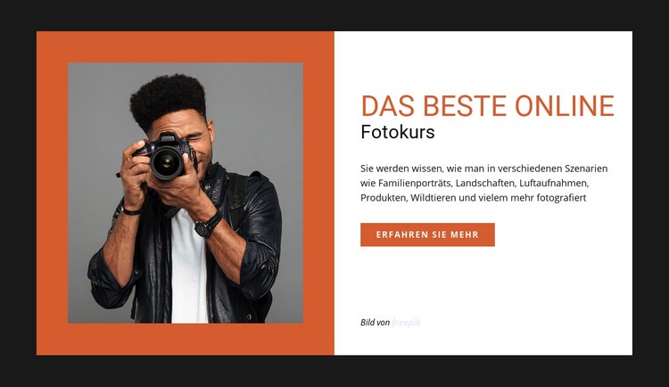 Online-Fotokurs Website design