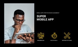 Fantastische Mobile App - Kreatives, Vielseitiges Website-Modell