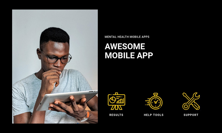 Awesome mobile app HTML Template