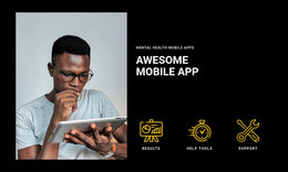 Awesome Mobile App - Website Creation HTML